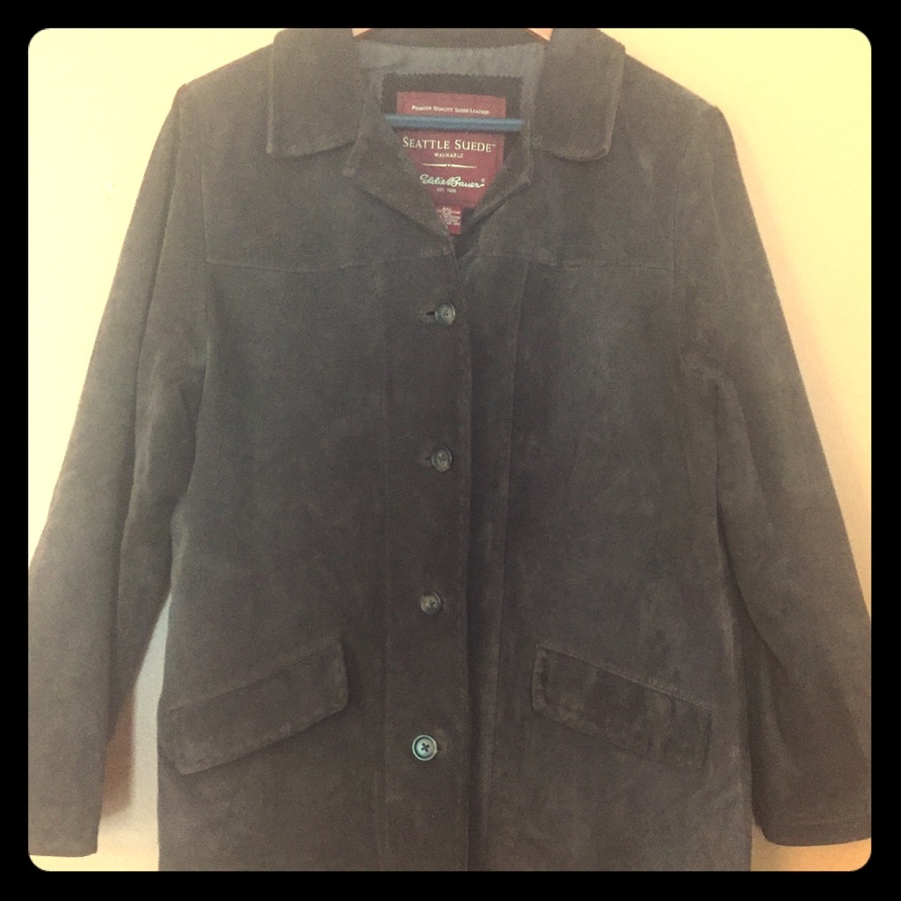 Eddie Bauer 100% suede barn coat